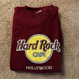 Vintage 90's HARD ROCK CAFE Hollywood Embroidered Sweatshirt